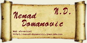 Nenad Domanović vizit kartica